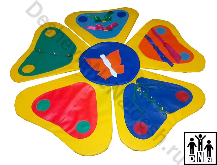 Дидактический мат «Цветок» желтый