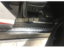 Пороги с накладным листом d53 для Hyundai Polisade (2021-...)