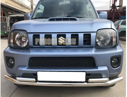 Защита переднего бампера двойная d53/42 для Suzuki Jimny (2012-2018)