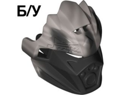 ! Б/У - Bionicle Mask of Earth Unity with Marbled Flat Silver Pattern, Black (24154pb01 / 6135008) - Б/У