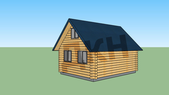 Дом 6 на 8 из бревна
