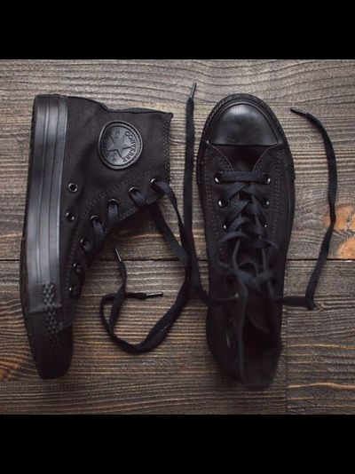 Кеды Converse All Star высокие черные мужские монохромные
