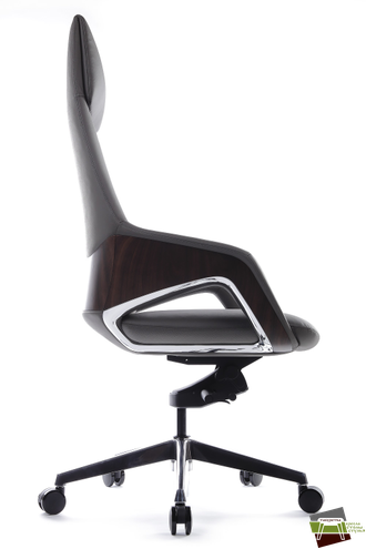 Кресло Aura FK005-A Антрацит (MB917) натуральная кожа 68*68*122-128