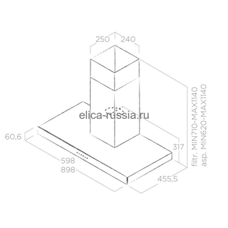 ELICA Вытяжка настенная JOY WHIX/A/60