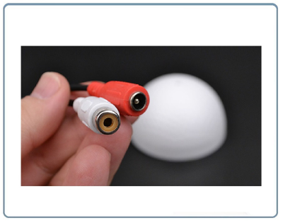 MIC-07 Высокочувствительный микрофон с АРУ для систем видеонаблюдения, подключение IP видеокамер с аудио каналом. Для использования в помещении.