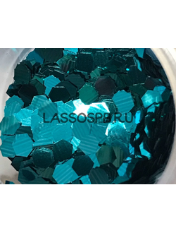 Блестки глиттер Морской Нефрит 2,8 мм вес 100 г
