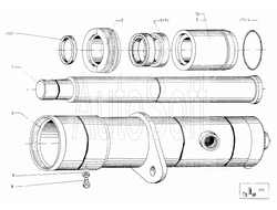 Плунжерный цилиндр ЦПС4 (70х1650)60 2907.1.00.00-05