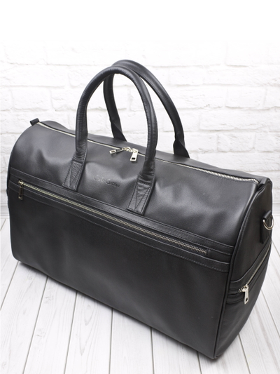 Кожаная дорожная сумка Caspoli Premium black (арт. 
4040-51)