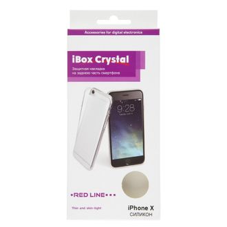 Чехол крышка Apple iPhone X, iBox Crystal, прозрачный, УТ000012302