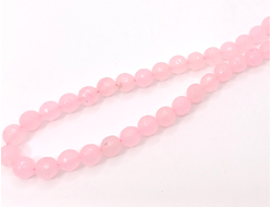 Агат тонированный граненый на нити  10мм розовый