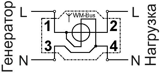 СХЕМА ПОДКЛЮЧЕНИЯ СЧЕТЧИКА AD11S.1-BL-Z-R-T (1-1-1)