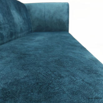 Кухонный ДИВАН "ФОРУМ-8Б" с боковой спинкой, Синий Правый