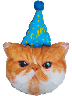 шар фигура Котик в колпачке 81см 1шт