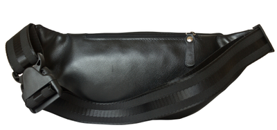 Кожаная поясная сумка Atessa black (арт. 7009-01)