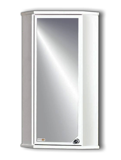 Шкаф-зеркало навесной для ванной Угловой левый