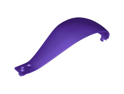 Panel 4 x 4 x 11 Curved Tapered with Clip at Each End, Dark Purple (18969 / 6302954 / 6331500)