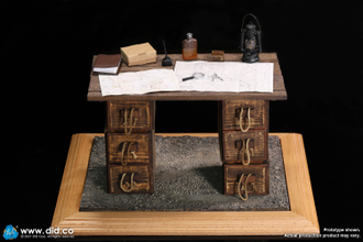 ПОСЛЕ ОБЗОРА - Полевой офицерский стол времен Первой Мировой - Коллекционная ДИОРАМА 1/6 WW1 War Desk Diorama Set (E60062) - DID