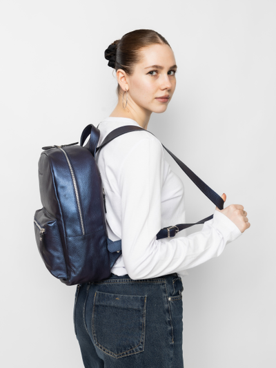 Женский кожаный рюкзак Albiate Premium indigo (арт. 
3103-56)