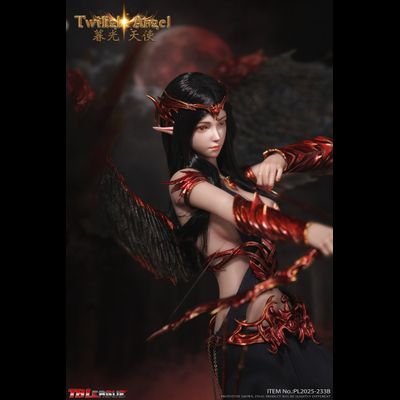 ПРЕДЗАКАЗ - Темная эльфийка-ангел - Коллекционная фигурка 1/6 Twilight Angel (Black) (PL2025-233B) - TBLeague ?ЦЕНА: 25700 РУБ.?