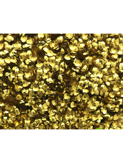 Глиттер блестки спенгл Сердце Желтое Золото Металлик 3 мм