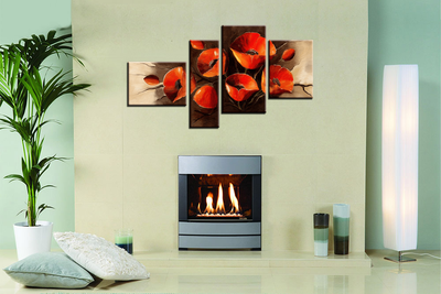 Модульная картина "Маковое счастье"