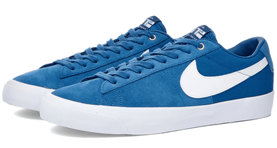 Nike Sb Zoom Blazer Low Pro Gt (Синие с белым) сбоку