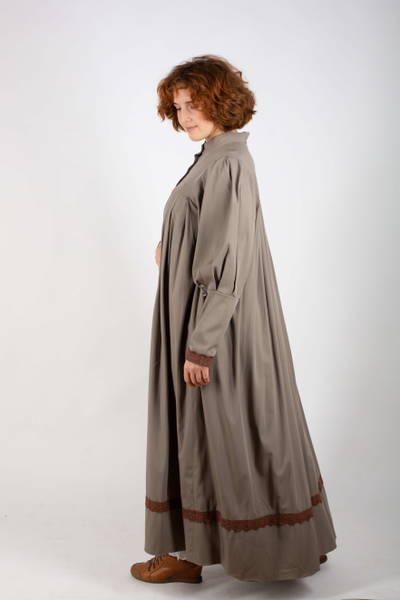 Платье «Поморское» Оливковое - шерсть смесовая