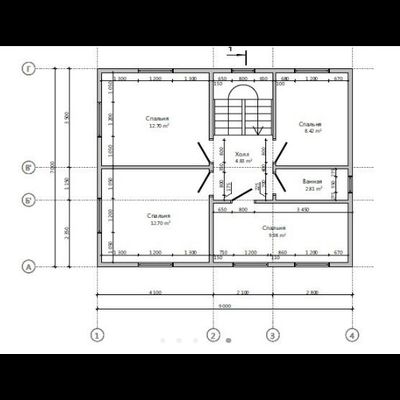 Двухэтажный каркасный дом с пятью спальнями 121м² (SK52)