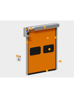 Скоростные рулонные ворота для чистых помещений DoorHan SPEEDROLL SDC 2*3м