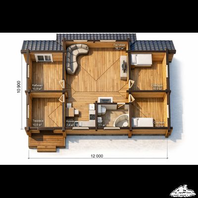 Очаг 12х11м, 132 м²