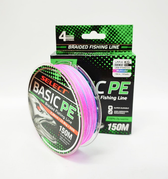 Шнур Select Basic PE X4 150м 0.14мм multicolor