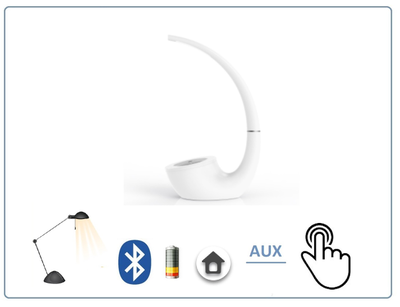 Phantom Ⅱ  - Bluetooth колонка МОНО, лампа, с аккумулятором, с сенсорным управлением для использования в помещении