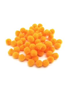 Помпоны декоративные, 10 мм желтые (упаковка 90 штук)