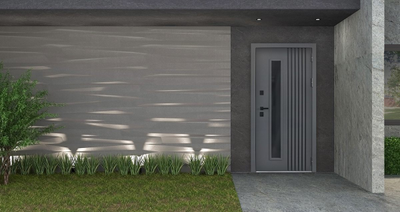 Стальная дверь   Arte с окном (терморазрыв 3к). Заказная модель.