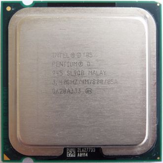 Процессор Intel Pentium D 945 x2 3.4 Ghz (800) sokcet 775 (комиссионный товар)