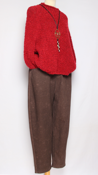 Джинсы утеплённые "ЦВЕТНЫЕ НА ФЛИСЕ" коричневые, чёрные, серые р.48-54