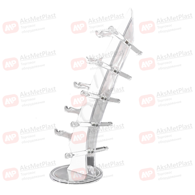 HG5S Стойка для очков и оправ настольная на 5 мест, без замков, белая