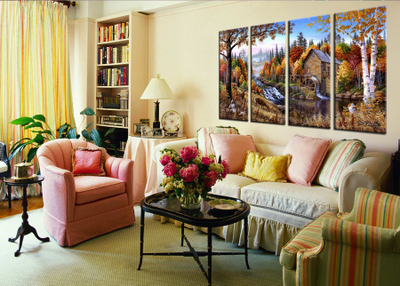 Модульная картина "Домик в глуши"