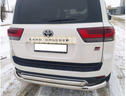 Защита заднего бампера двойная d76/60 для Toyota Land Cruiser 300 GR Sport 2021-