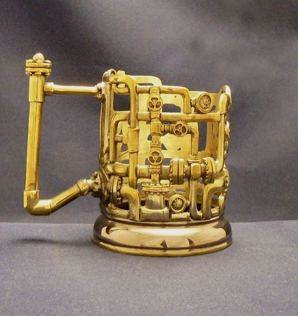 Подарок работнику Газпрома, подстаканник Газпром.