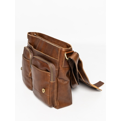 Кожаная мужская сумка Madruzzo Premium brown (арт. 
5068-63)