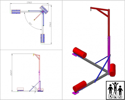 Стойка напольная для боксёрского мешка хСН.1 DNN
