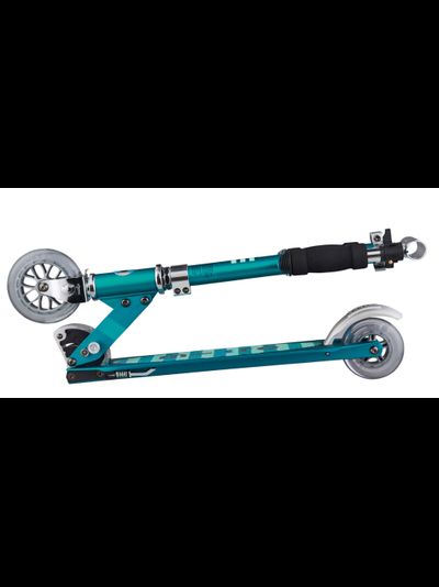 Самокат Micro Sprite Бирюзовые полоски LED