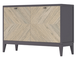 Комод 2-х дверный «Тоскана» art.T-904/D7/M (L125*P41*h85) TIMBER