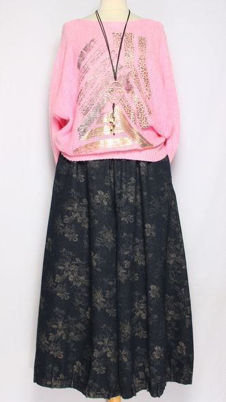 ДЖЕМПЕР БОХО "КИМОНО С НАКАТОМ1" розовый до р.52