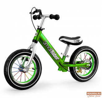 Легкий алюминиевый детский беговел Small Rider Foot Racer 3 AIR (зеленый)