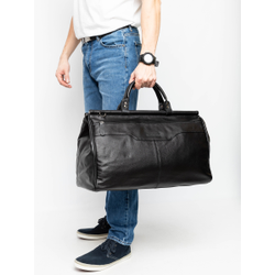 Кожаный саквояж Otranto black (арт. 4006-01)