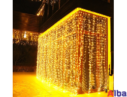 Занавес 2*2 м, ЖЕЛТЫЙ, IP54, постоянное свечение