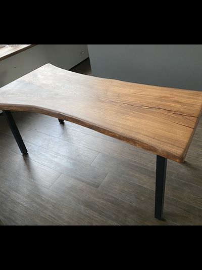 кухонный стол из слэба карагача