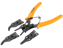 Съемник для стопорных колец 160 мм, сменные насадки, 5 предметов TOLSEN TT10100s